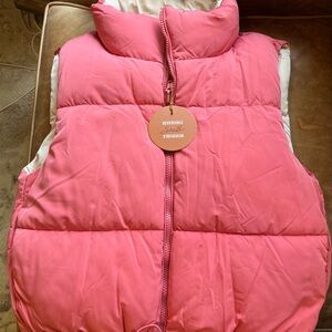 Love Tree Rose/Cream Reversible Vest - NWOT